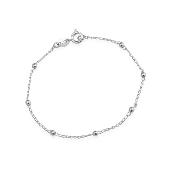 Pulseira Prateada de Bolinhas